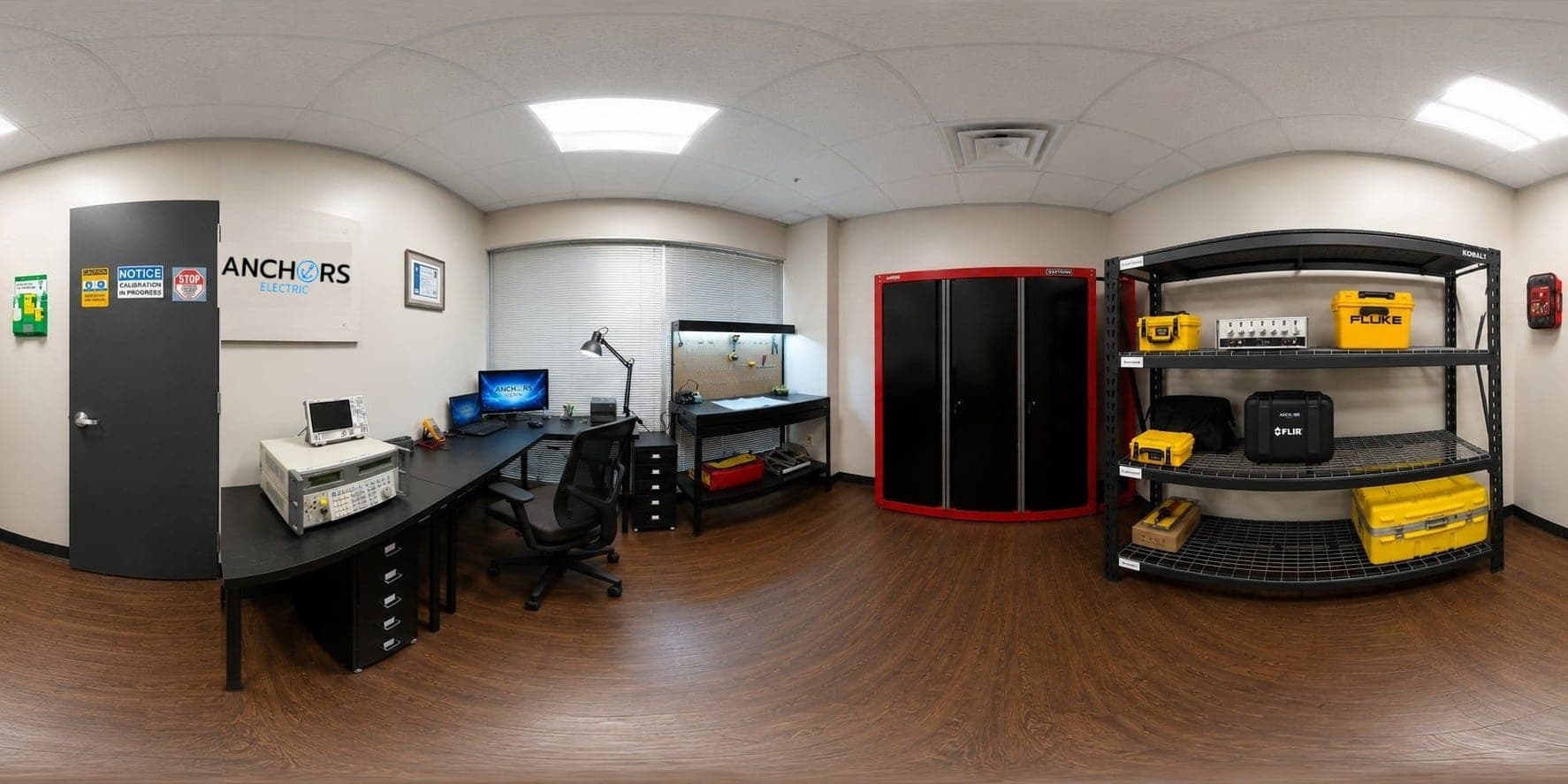 Panorama of the in-house calibration lab